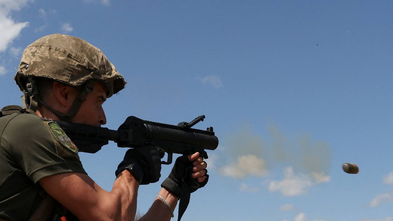 Un soldado ucraniano en Donetsk