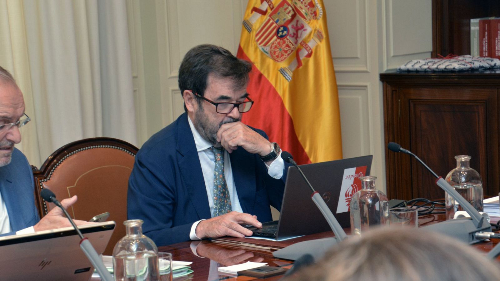 El catedrático y vocal de CGPJ Vicente Guilarte Gutiérrez durante un pleno