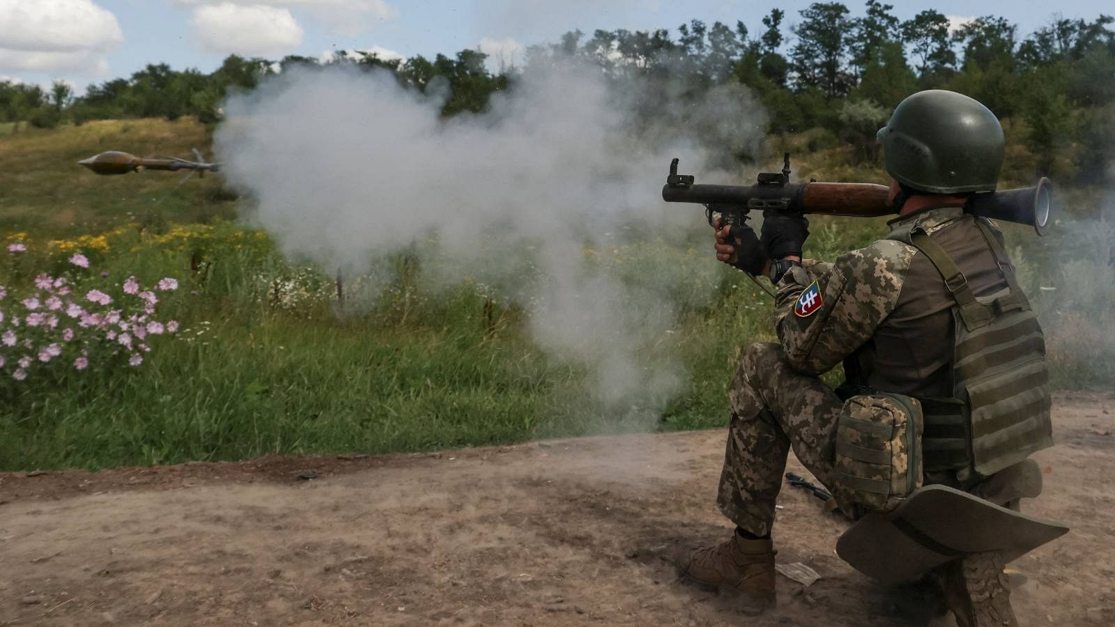 Un soldado ucraniano en Donetsk.