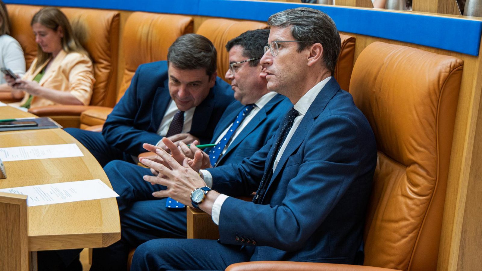 El presidente del Gobierno de La Rioja, Gonzalo Capellá, durante el pleno del Parlamento