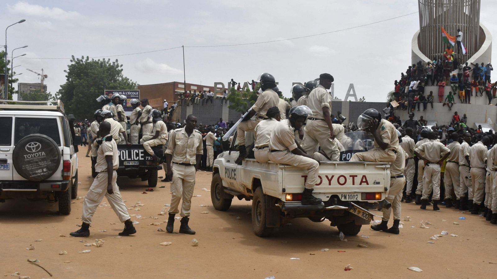 Agentes de policía en Niamey, Níger