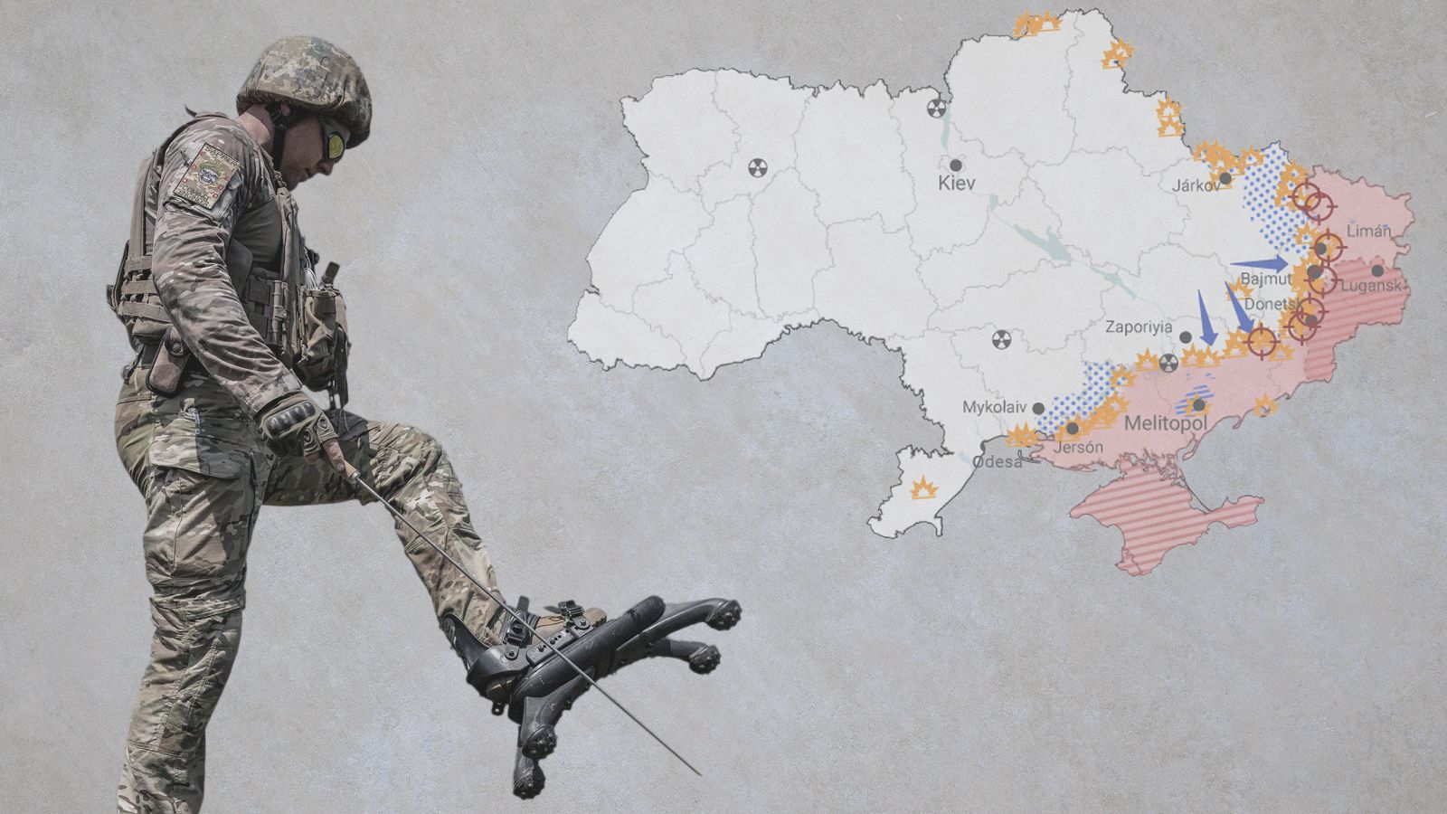 Mapa de la guerra de Ucrania, semana 76