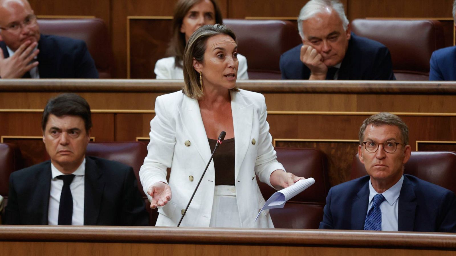 La portavoz del PP en el Congreso, Cuca Gamarra, durante la sesión constitutiva