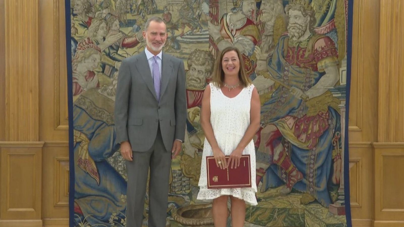 El rei Felip VI rep la nova presidenta del Congrés, Francina Armengol