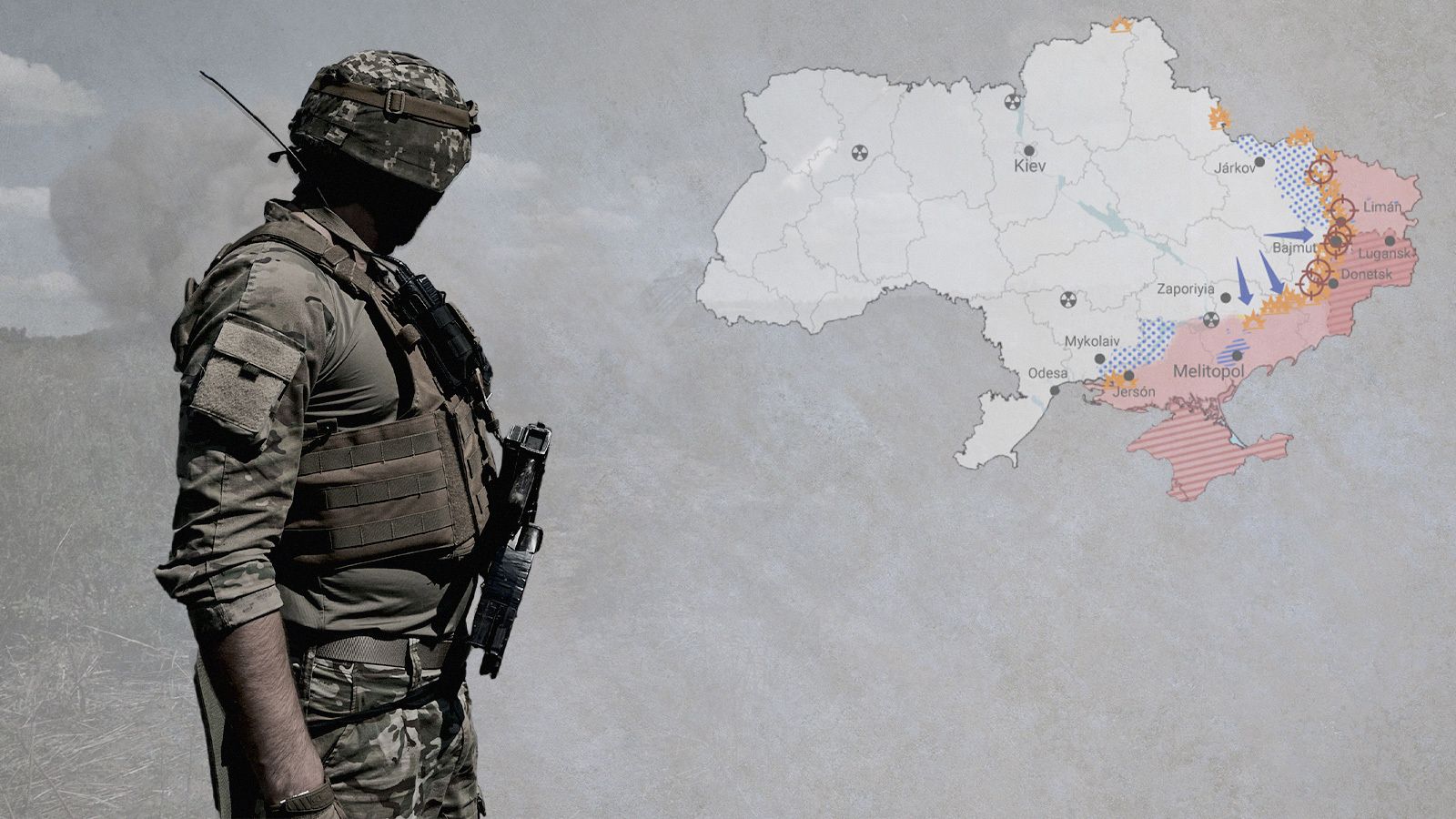 Mapa de la guerra de Ucrania, semana 78