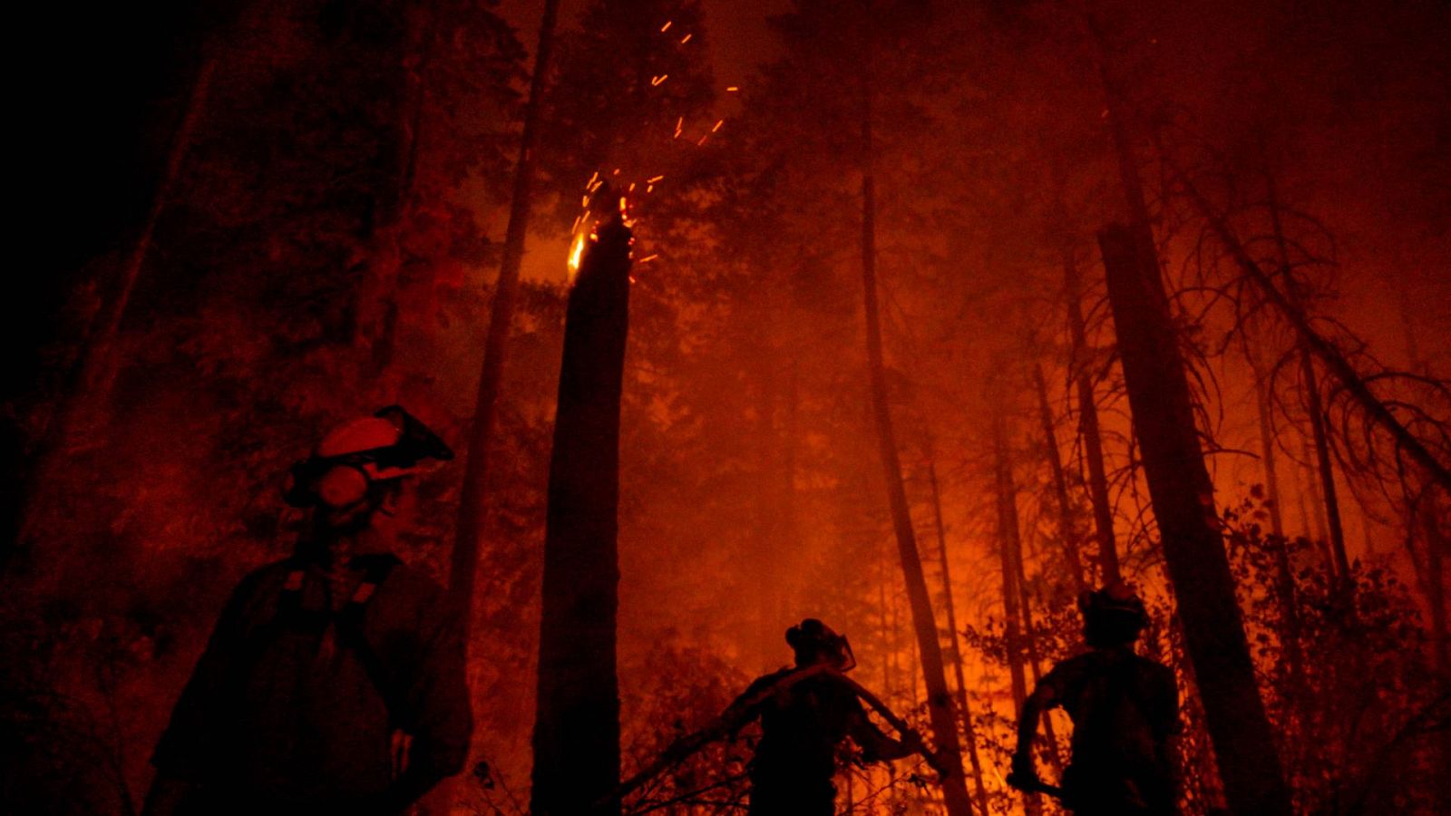 Imagen de uno de los incendios que afecta a la Columbia Británica (Canadá).