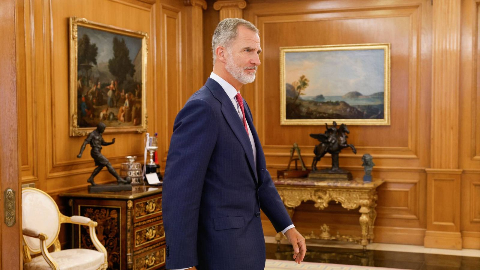 Felipe VI, durante la primera jornada de la ronda de consultas