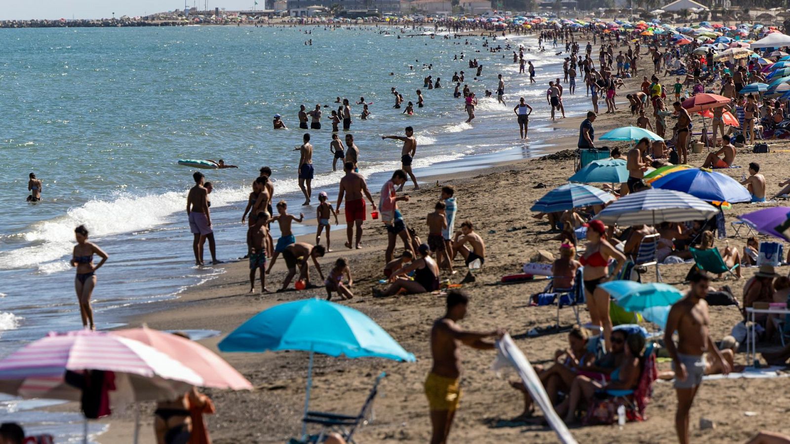 Imagen de archivo de la Playa de la Misericordia, en Málaga