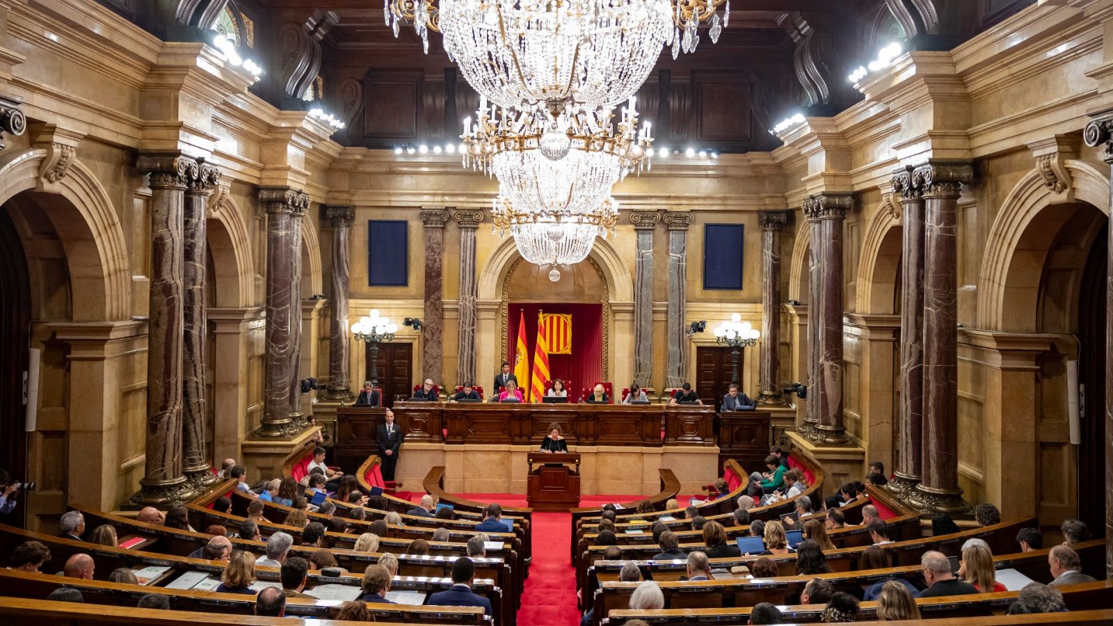 Vista general del Parlament de Cataluña este viernes