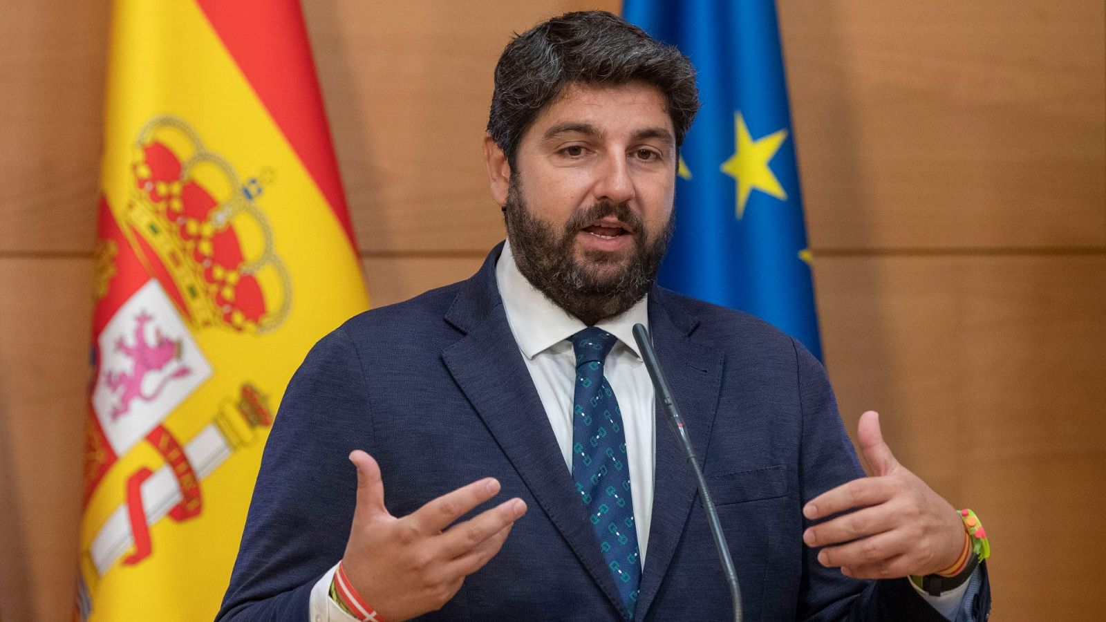 El presidente de la Región de Murca en funciones, Fernando López Miras