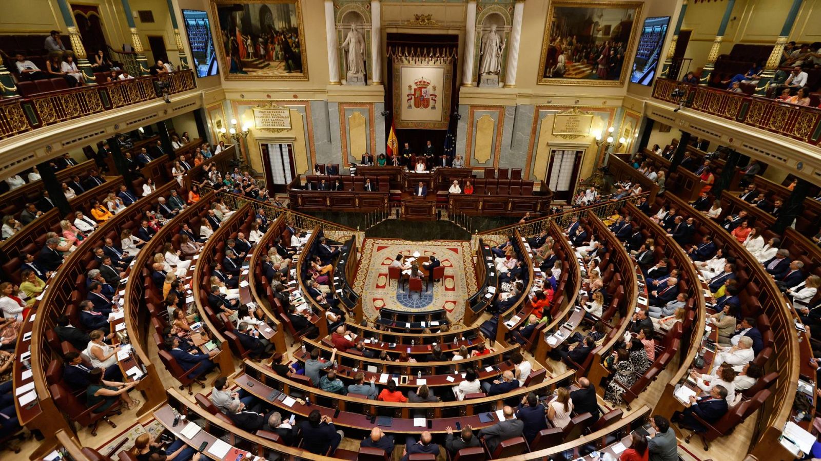 El hemiciclo del Congreso durante la sesión constitutiva de las Cortes Generales de la XV Legislatura