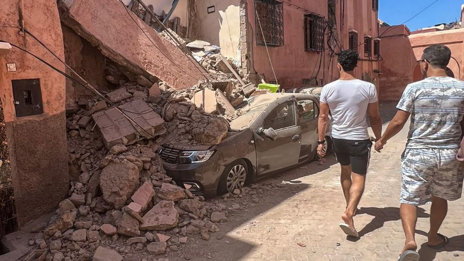 Daños en la ciudad de Marrakech por el terremoto.