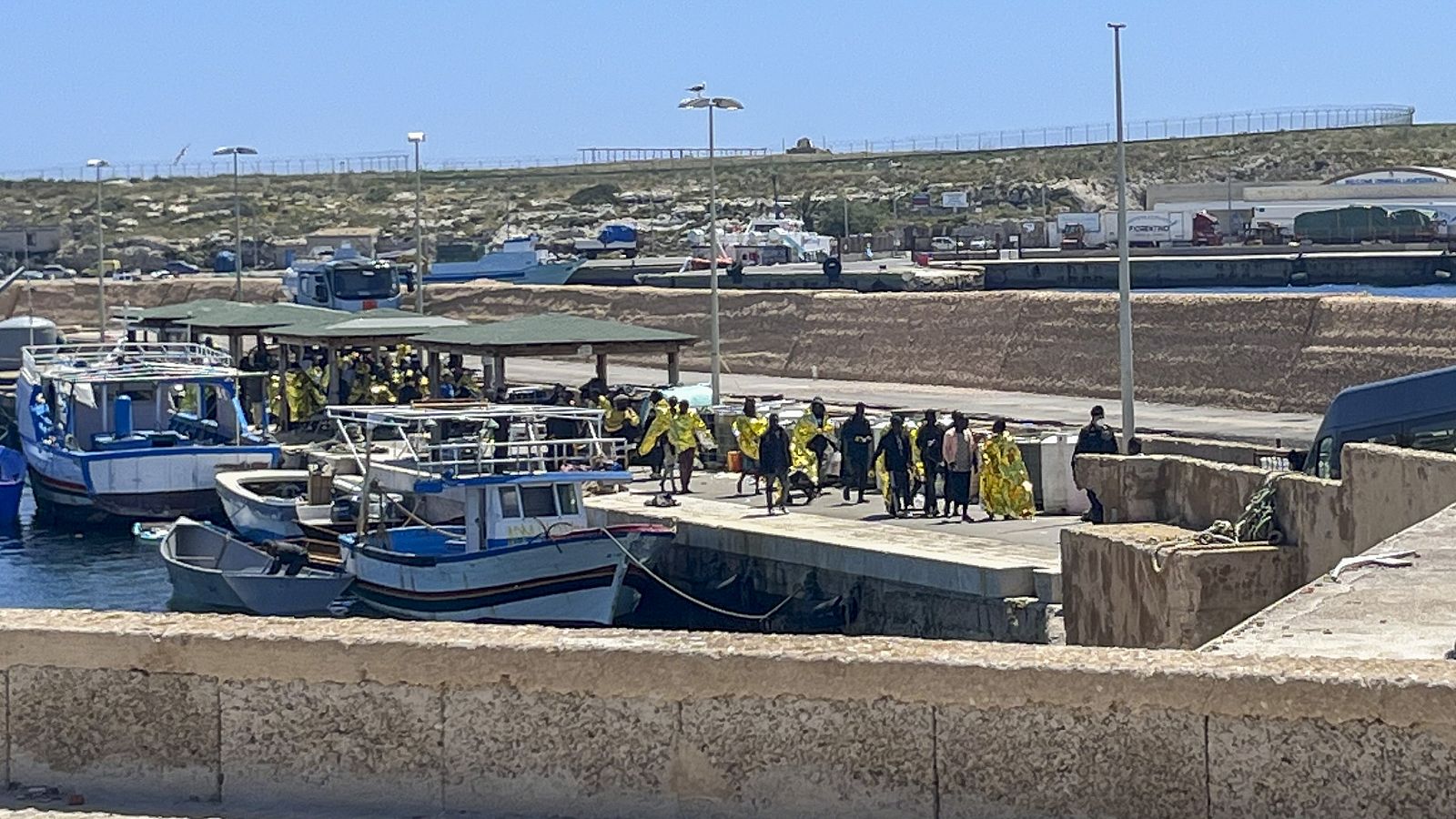 Imagen de archivo de la llegada de migrantes del puerto de Lampedusa