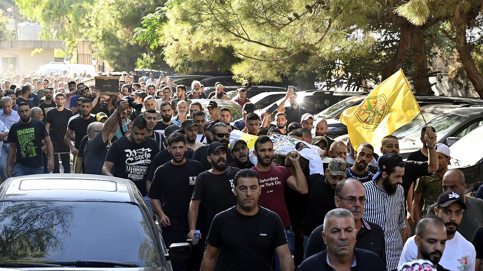 Imagen de las protestas en los disturbios entre refugiados palestinos en Líbano