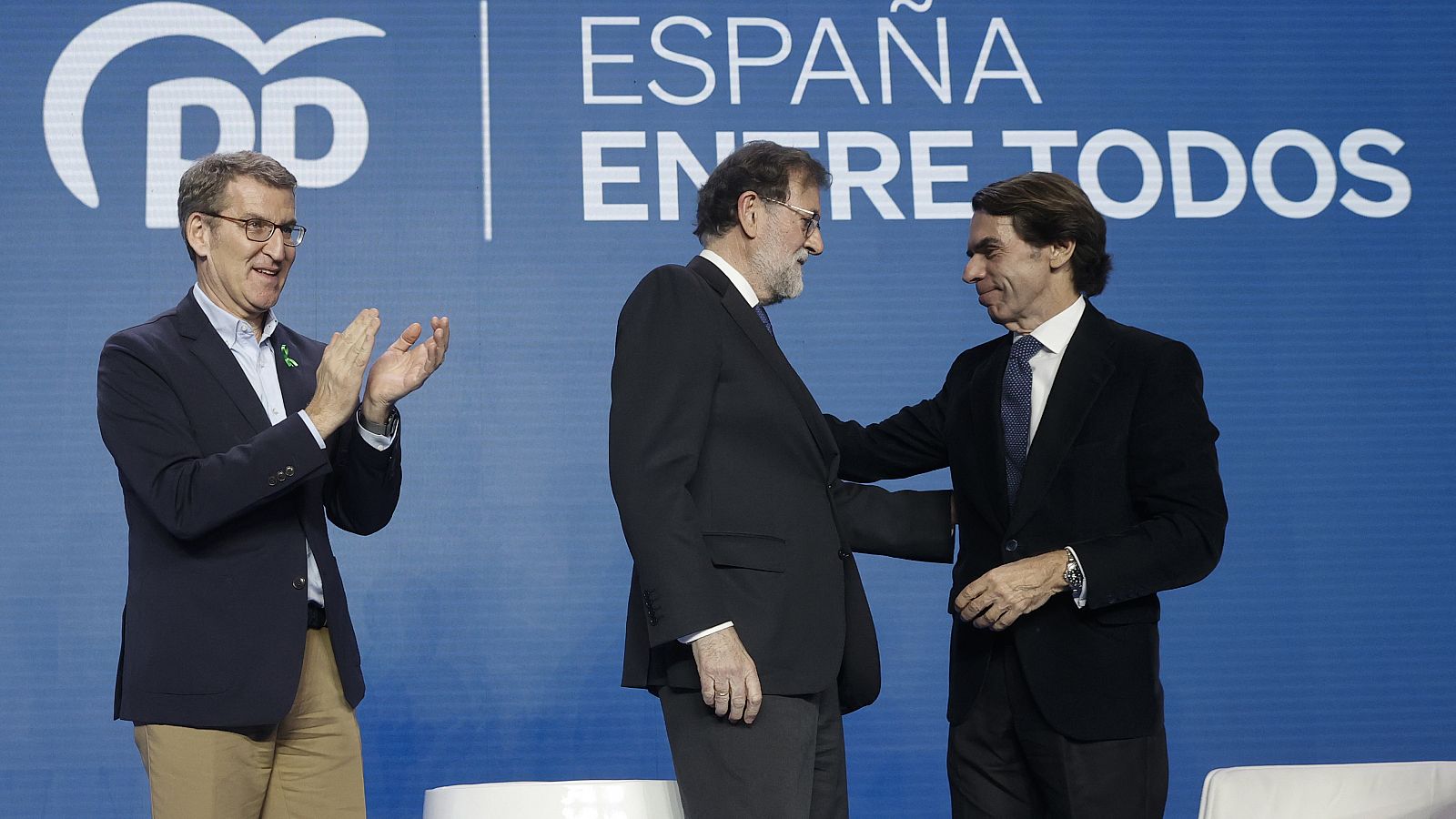 Feijóo, Aznar y Rajoy