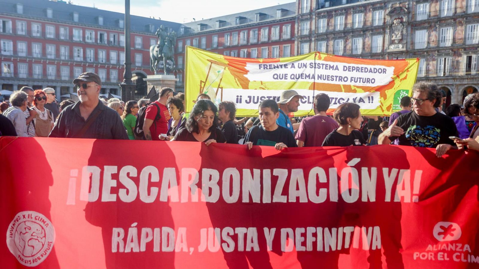 Imagen de la manifestación por la descarbonización en Madrid.