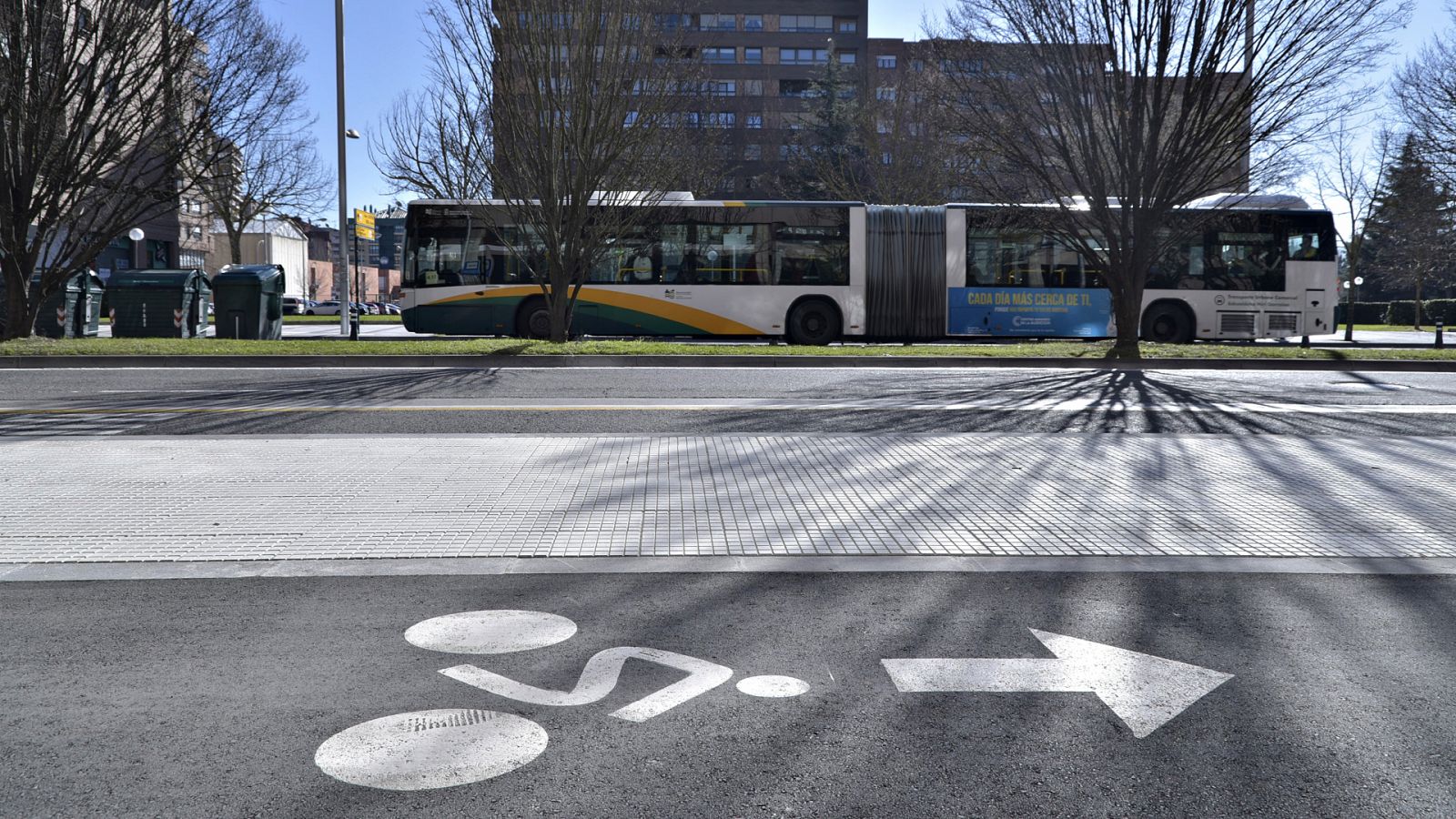 Carril ciclista en Pamplona, Navarra