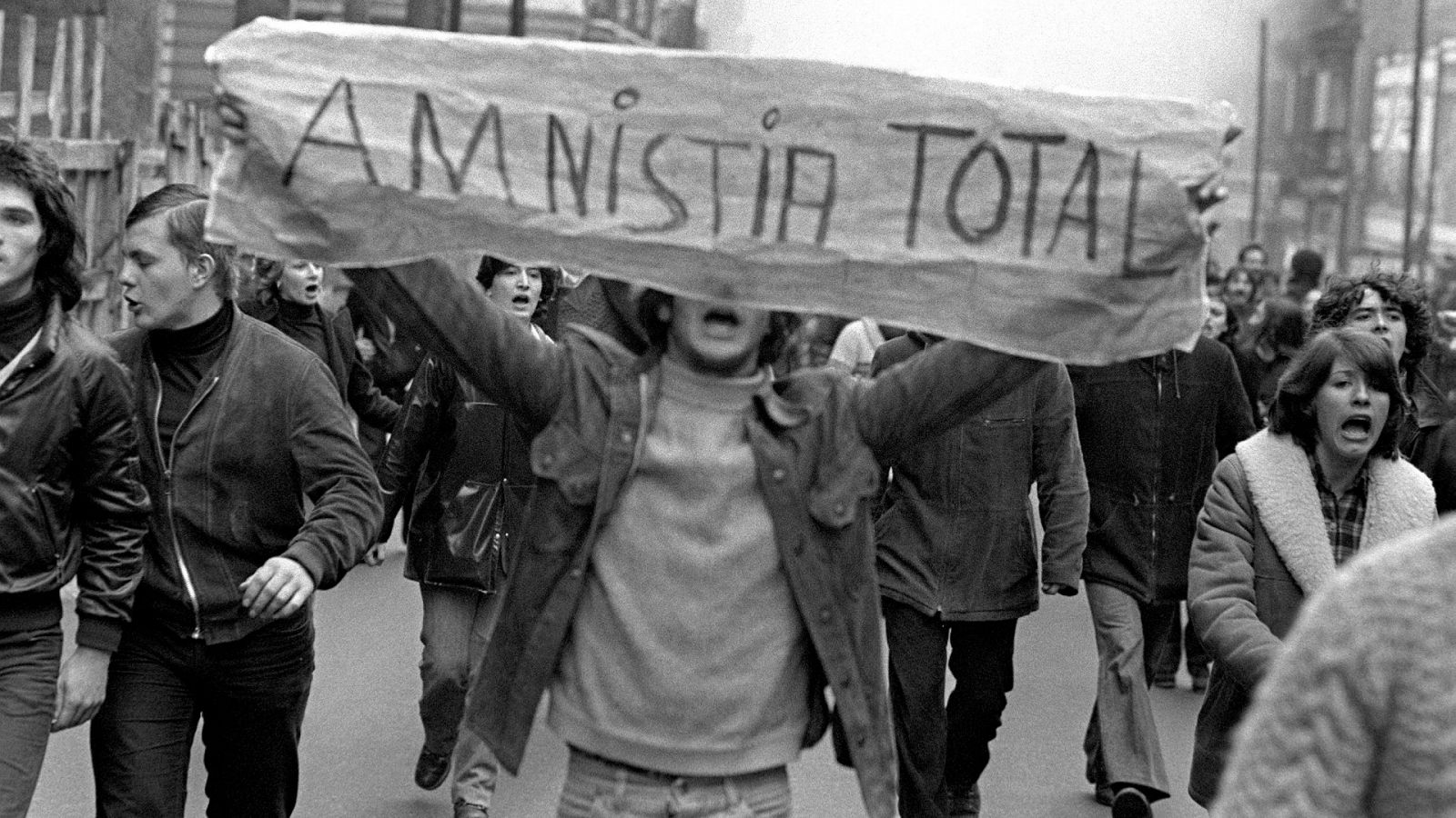 Imagen de una manifestación en Madrid en el año 1977