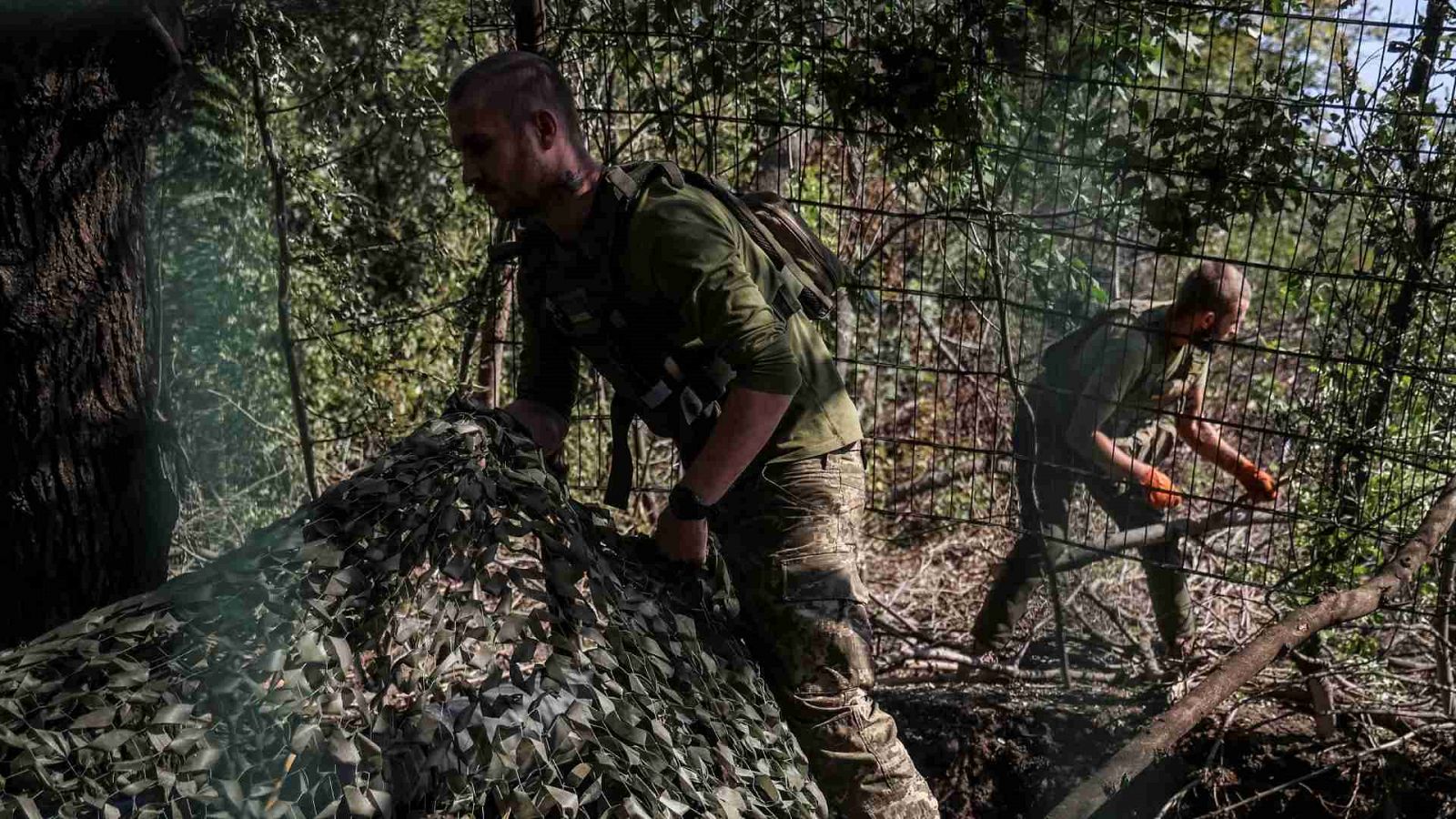 Militares ucranianos en la región de Donetsk.