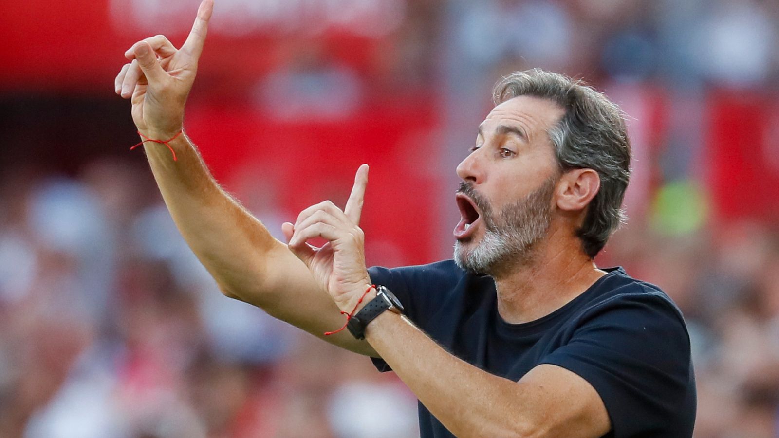 Vicente Moreno, en el partido contra el Sevilla.