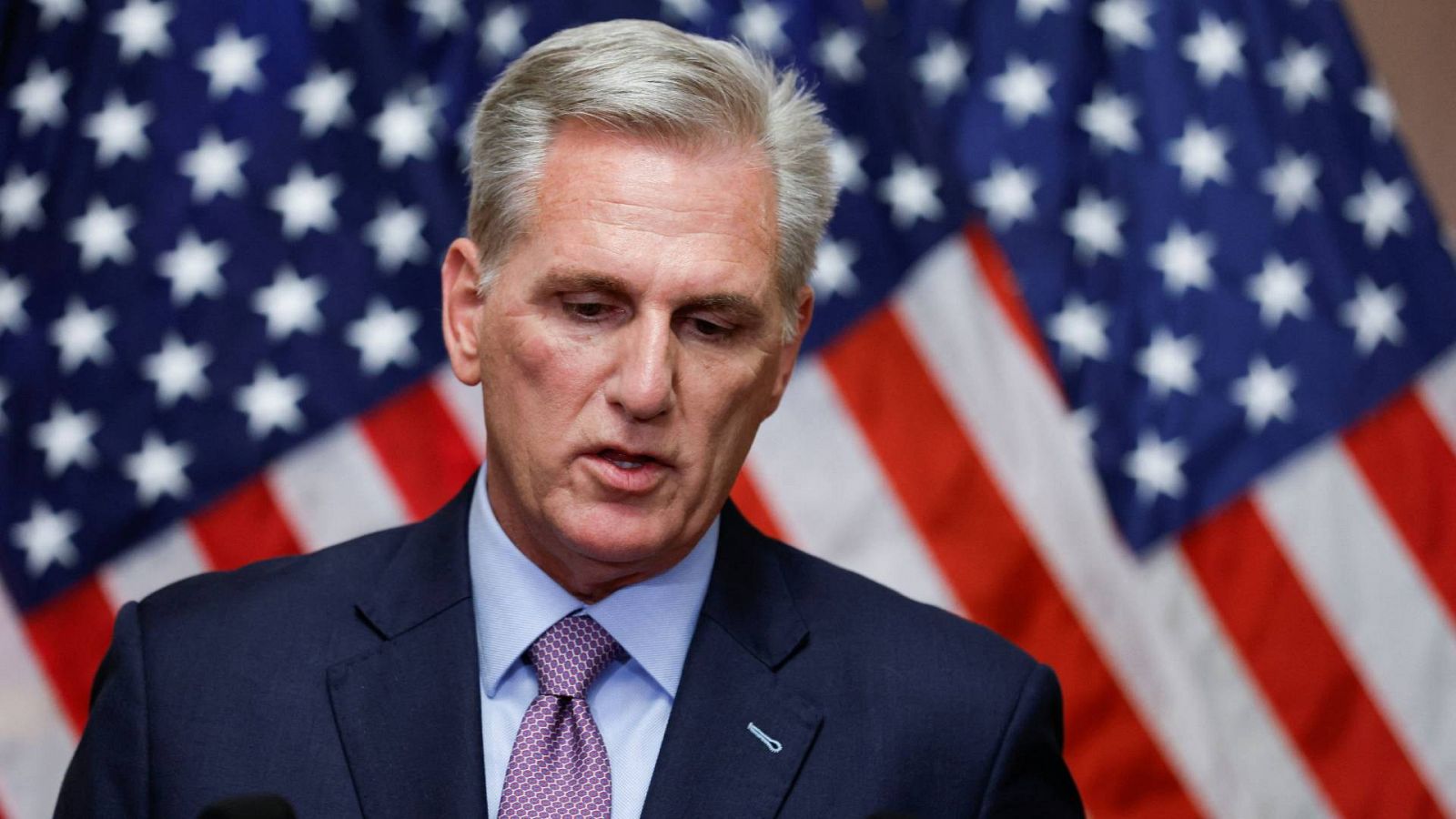 El republicano Kevin McCarthy durante una comparecencia en Washington