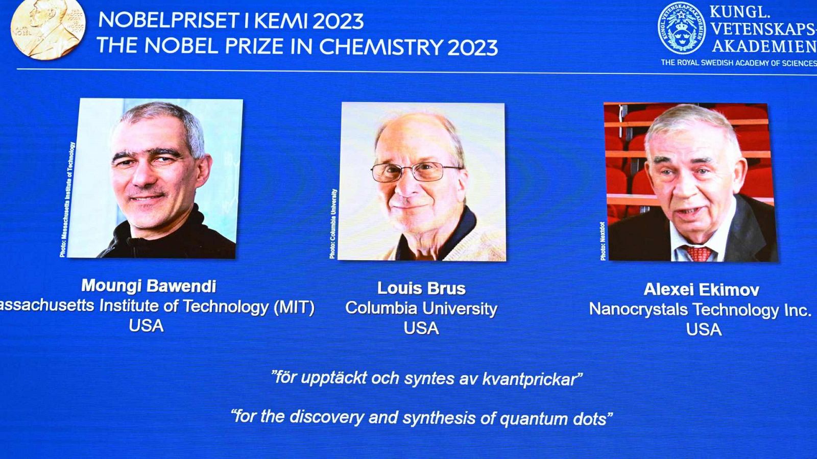 Nobel de Química para Bawendi, Brus y Ekimov por el hallazgo de los puntos cuánticos