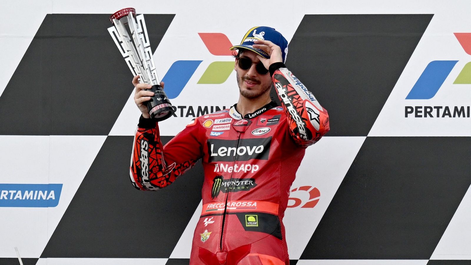 Francesco Bagnaia gana en el GP de Indonesia