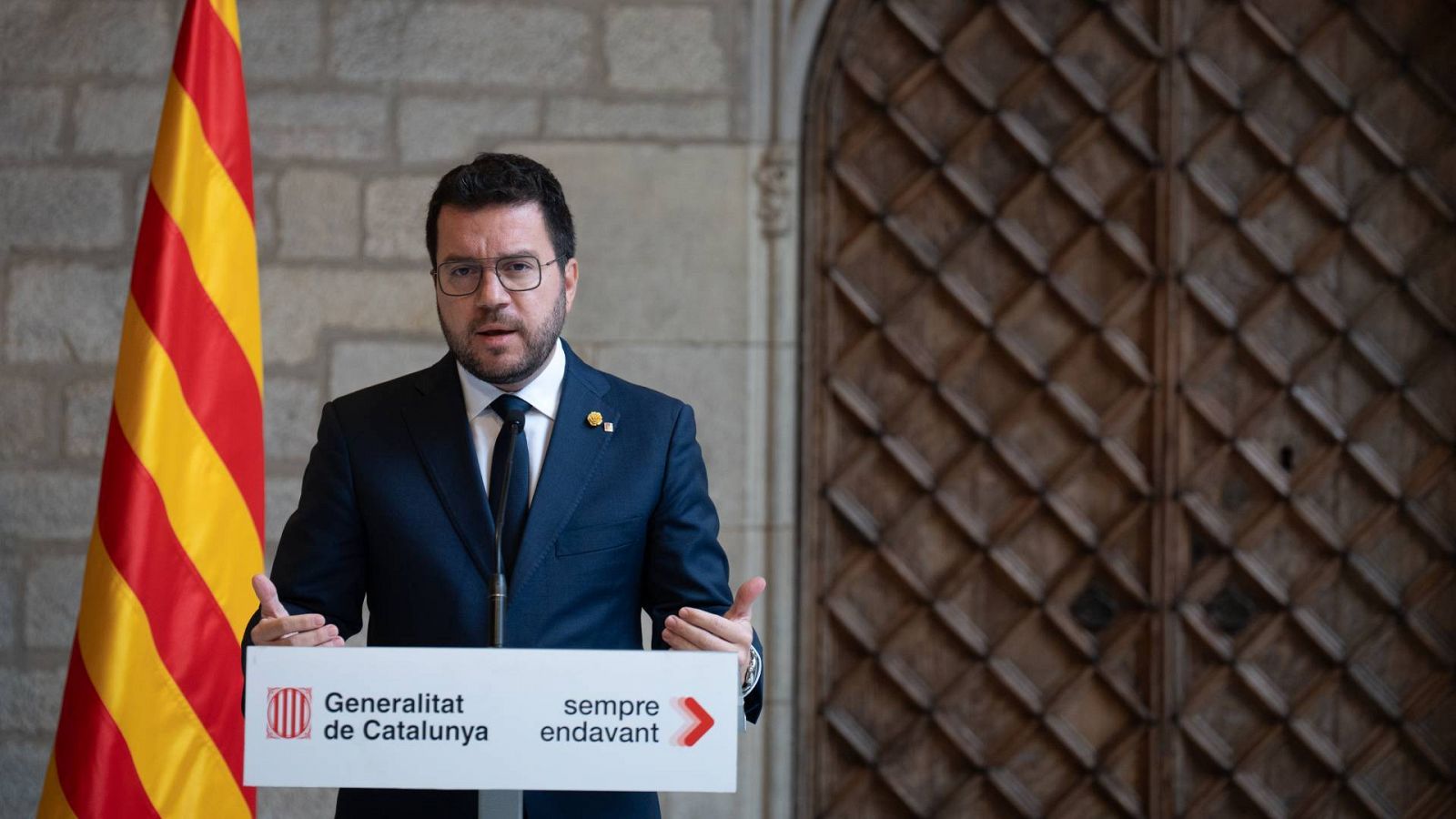 El presidente de la Generalitat de Cataluña, Pere Aragonès