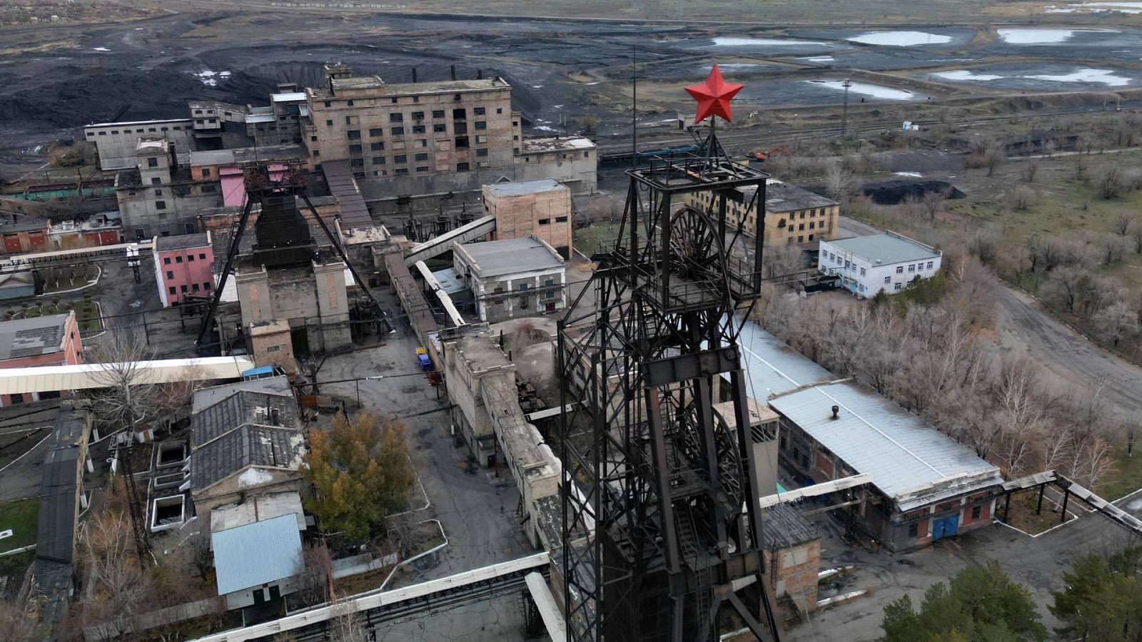 Imagen de la mina de carbón Kostyenko en Karaganda, Kazajistán