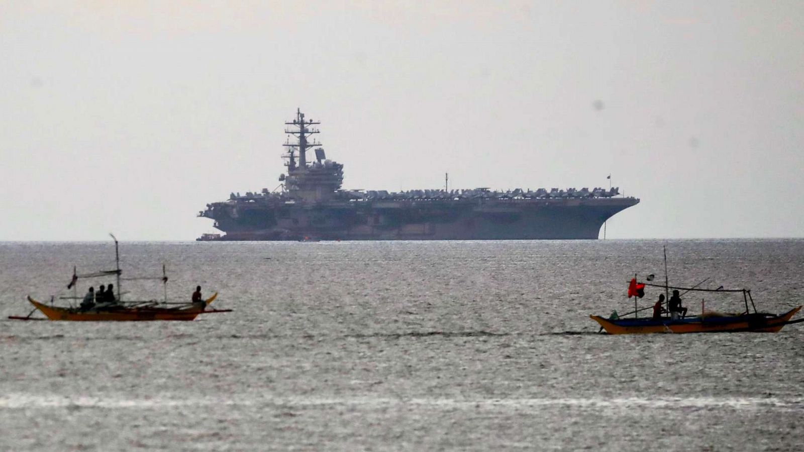 Imagen de archivo del superportaaviones de propulsión nuclear de la Armada de Estados Unidos, en el Mar de la China Meridional.