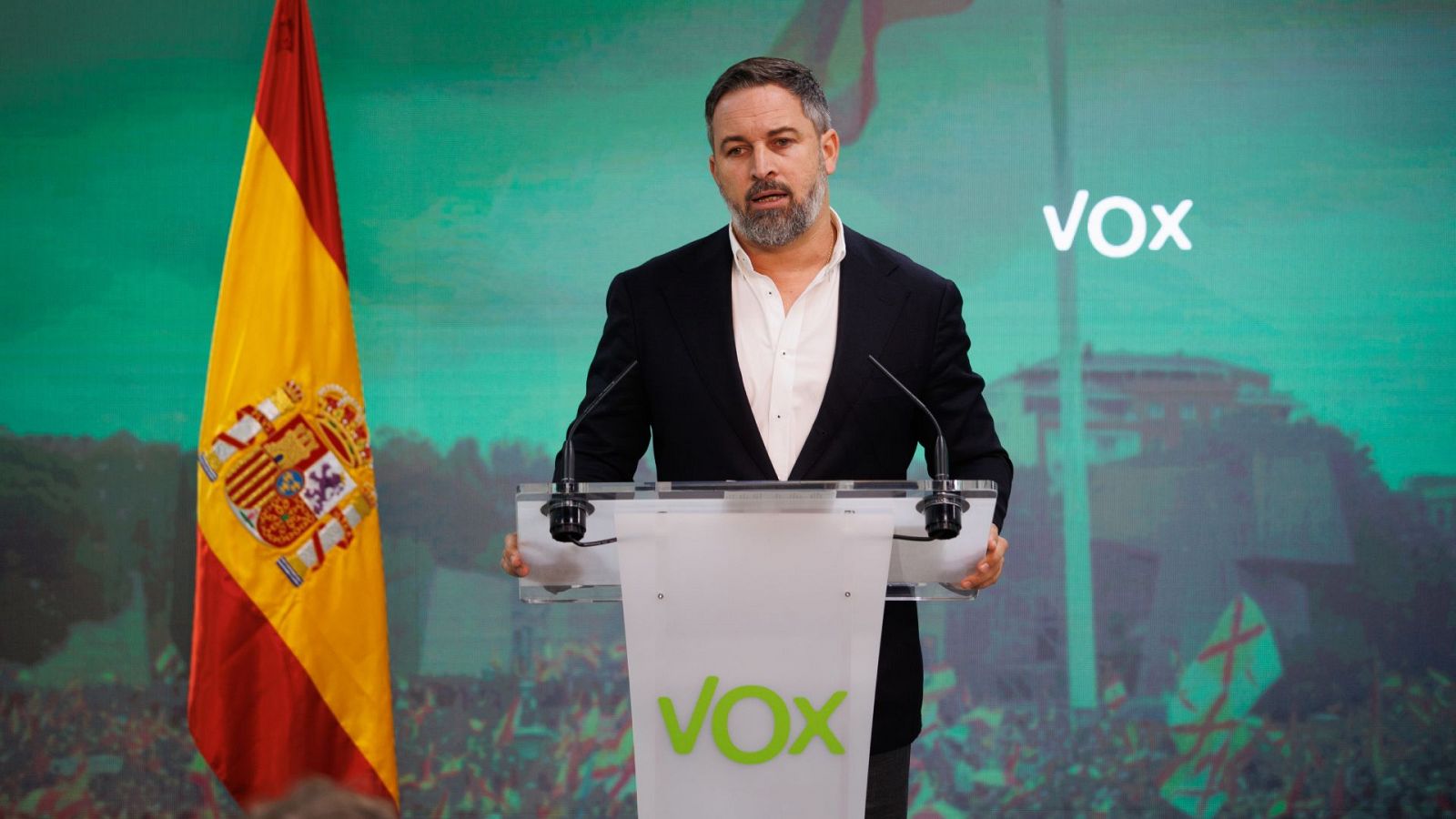 El líder de Vox, Santiago Abascal