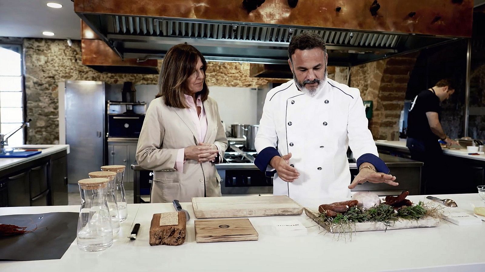 Ana Blanco y el chef Ángel León