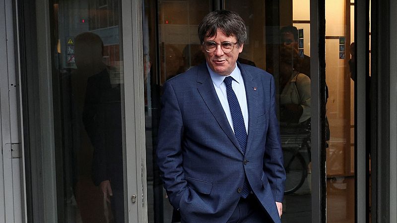 El expresidente de la Generalitat de Cataluña Carles Puigdemont, en Bruselas