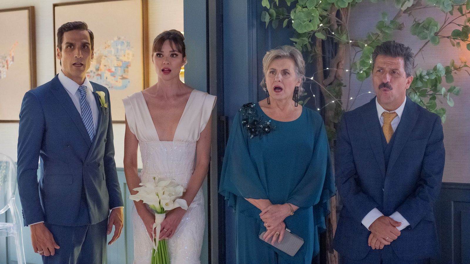 '4 estrellas' | Julio, Marta, Rita y Javier en la boda