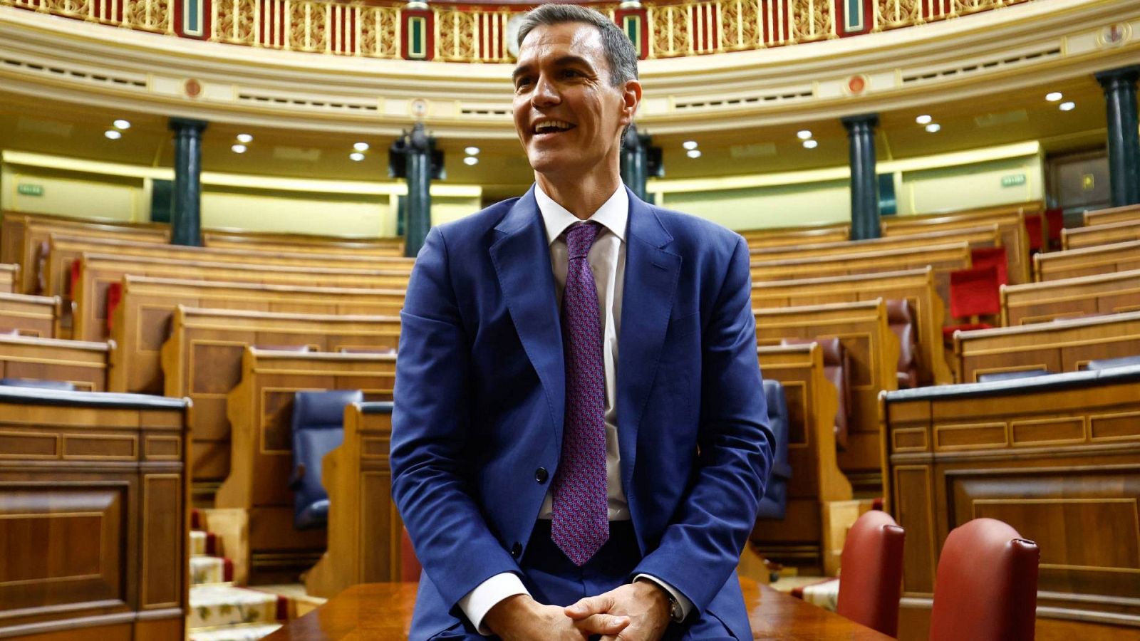 Pedro Sánchez, recién investido presidente del Gobierno en el Congreso