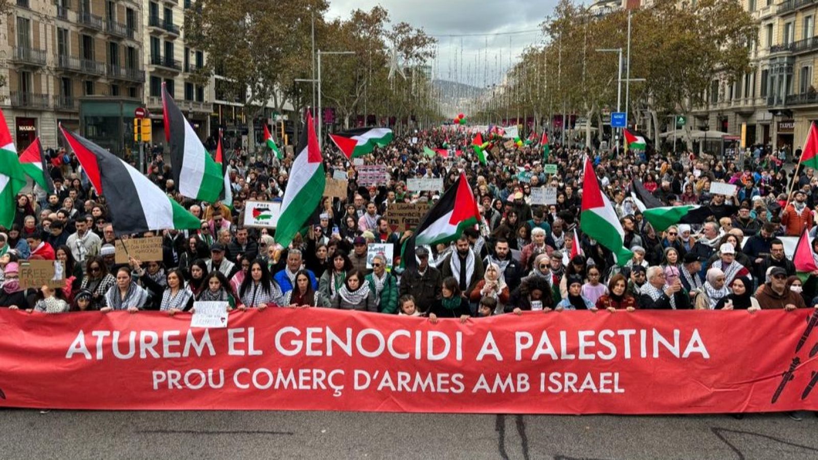 Manifestació "Aturem el genocidi a Palestina"