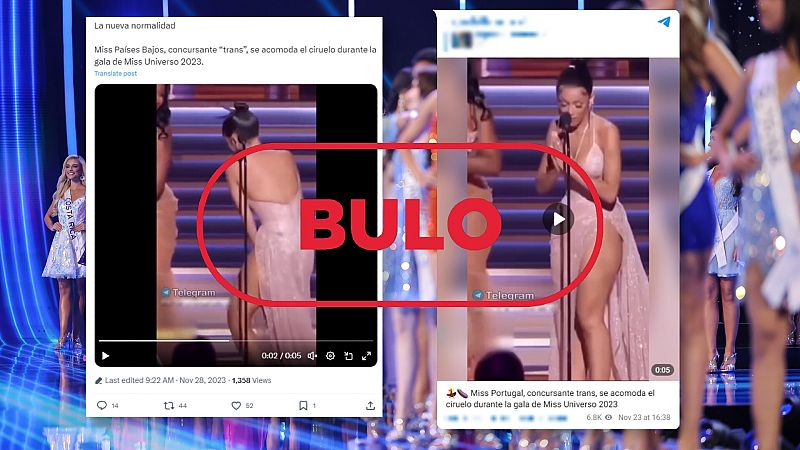 No es una participante de Miss Universo 2023, es Doja Cat en los Grammy 2022, con el sello BULO