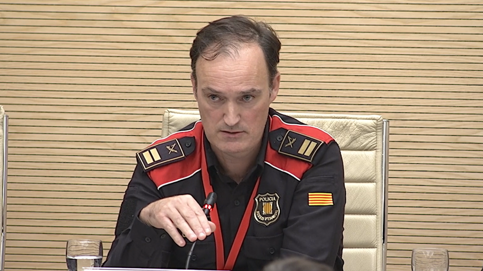 El comissari en cap dels Mossos, Eduard Sallent, compareix al Parlament