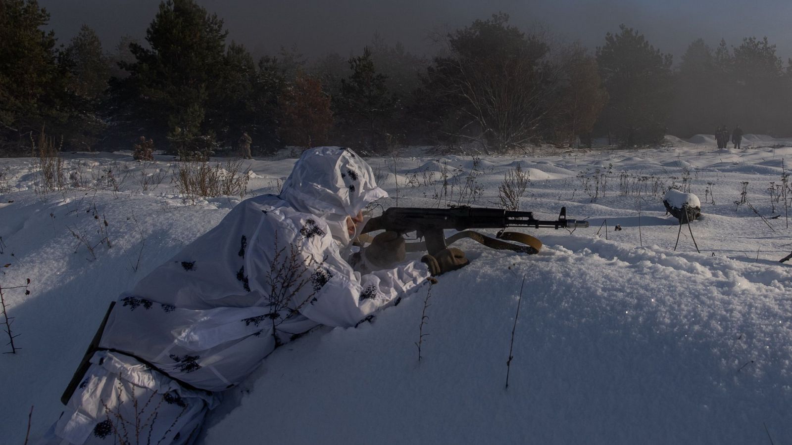 Un soldado ucraniano durante un entrenamiento militar