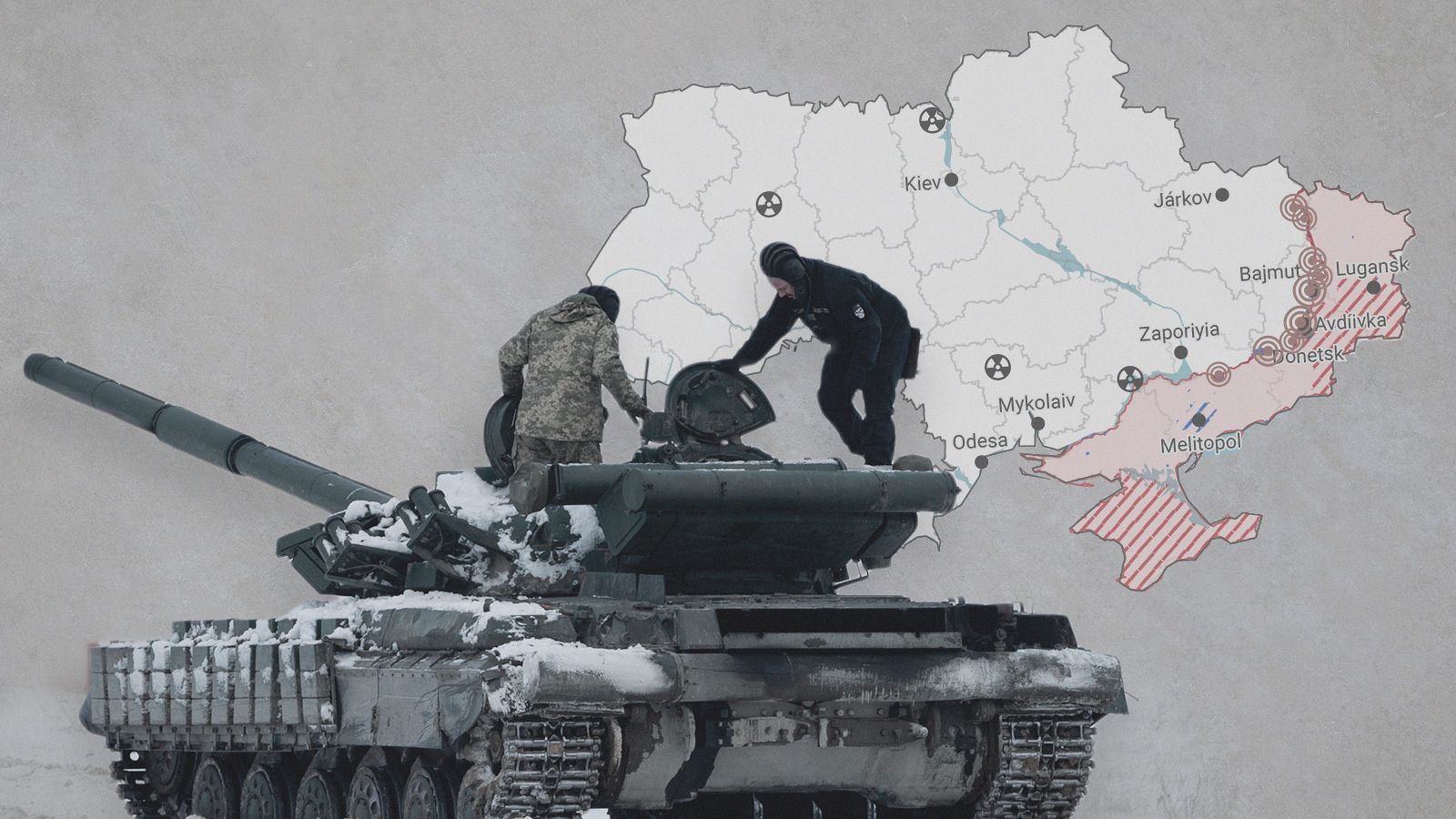 Soldados ucranianos en un tanque militar. 6/12/2023