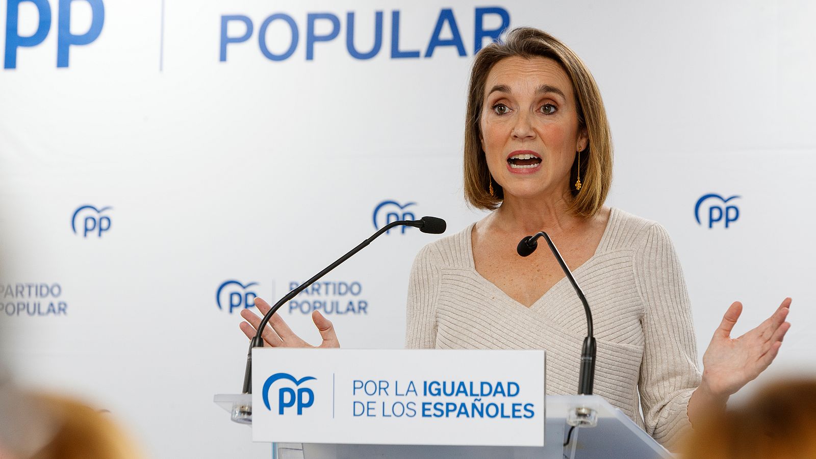 La secretaria general del PP, Cuca Gamarra