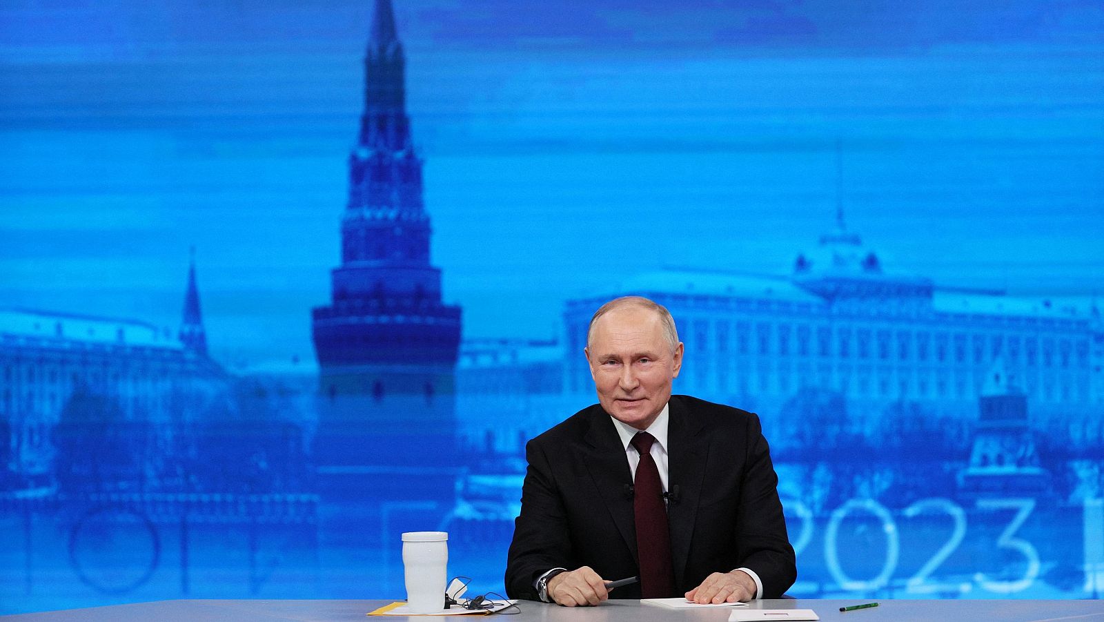 Vladímir Putin durante su discurso este jueves en Moscú