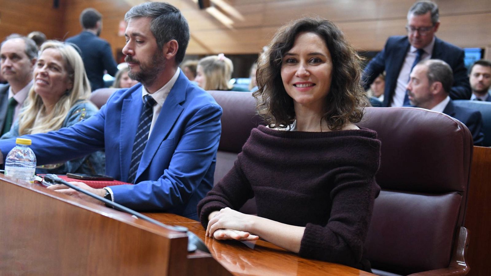 La presidenta de la Comunidad de Madrid, Isabel Díaz Ayuso, durante el pleno en la Asamblea de Madrid