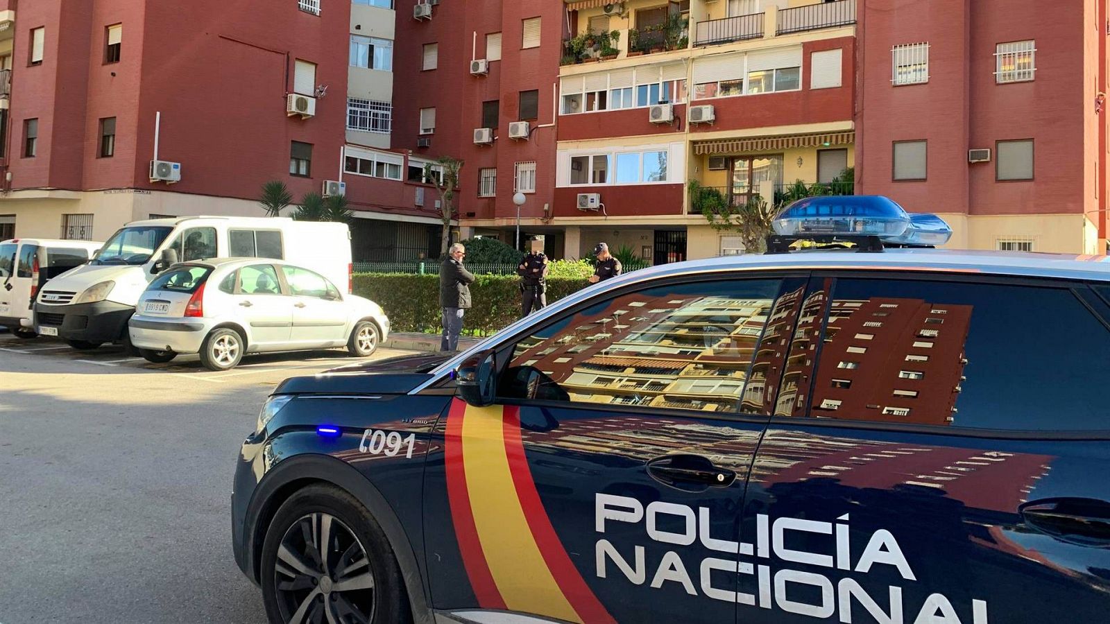 Vehículo de la Policía Nacional en Sevilla