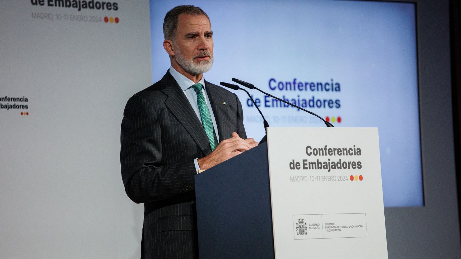 El Rey Felipe VI clausura la segunda y última jornada de la VIII Conferencia de Embajadores