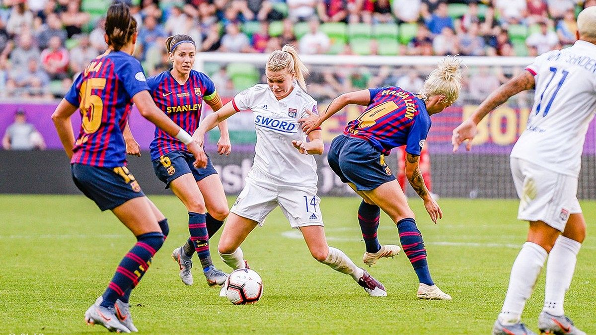 La futbolista Ada Hegerberg durante la final de la Champions 2019 donde anotó tres goles al Barcelona.
