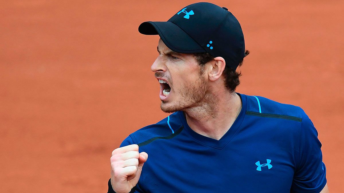 Andy Murray durante su encuentro contra Del Potro