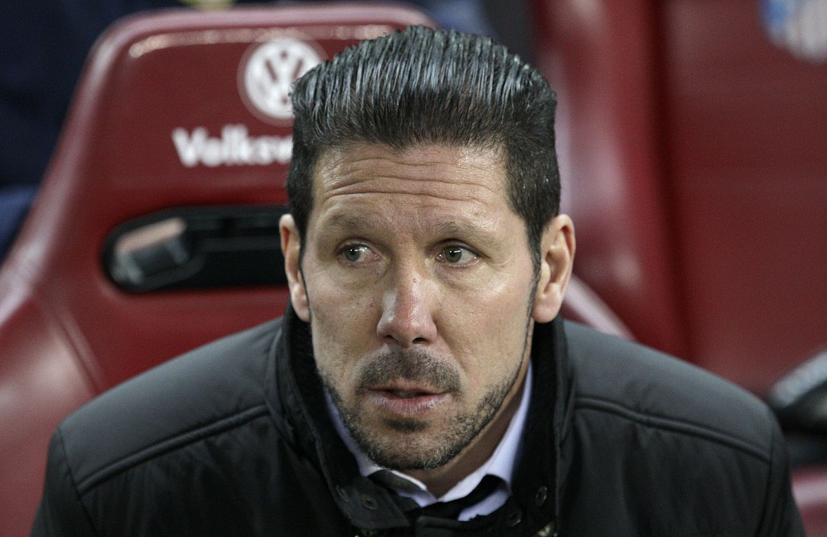 El entrenador del Atlético de Madrid, Diego Simeone