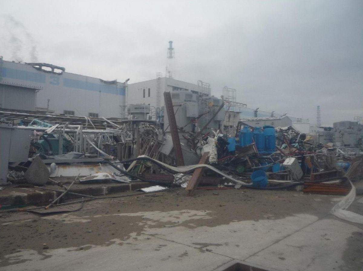 La central nuclear dañada de Fukushima