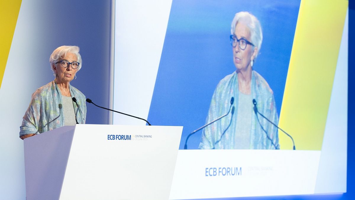 Christine Lagarde en el foro de Sintra
